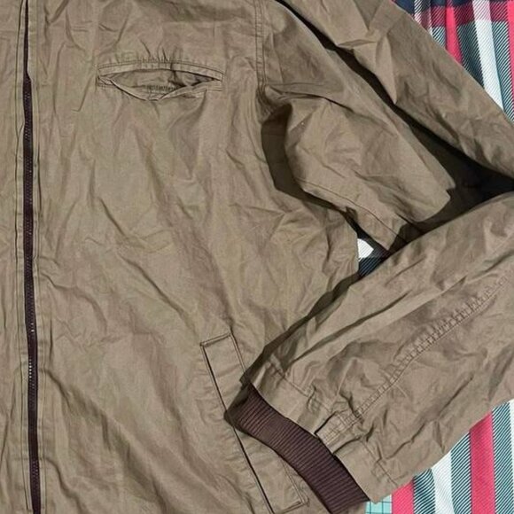 Lightweight Zip Up Khaki Jacket - Picture 3 of 3